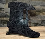 Custom Black Psychedelic 2 Paisley Textured Pickguard - Fender Telecaster Usa. Fixed Price $55.00.