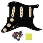 Fender Stratocaster Pickguard Pre-wired Strat Texas Special Sss Black -open Box. Fixed Price $294.30.